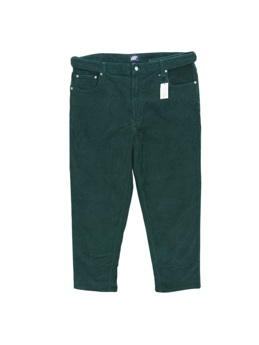 NEW LANDS END Dark Green Corduroy Pants Traditional Fit Size 44